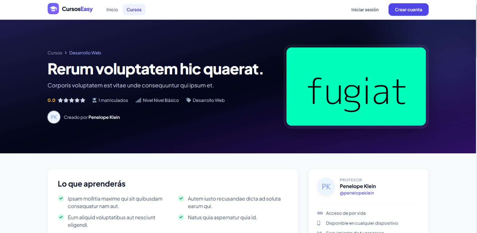 Plataforma de Cursos Online — imagen 2 de 8