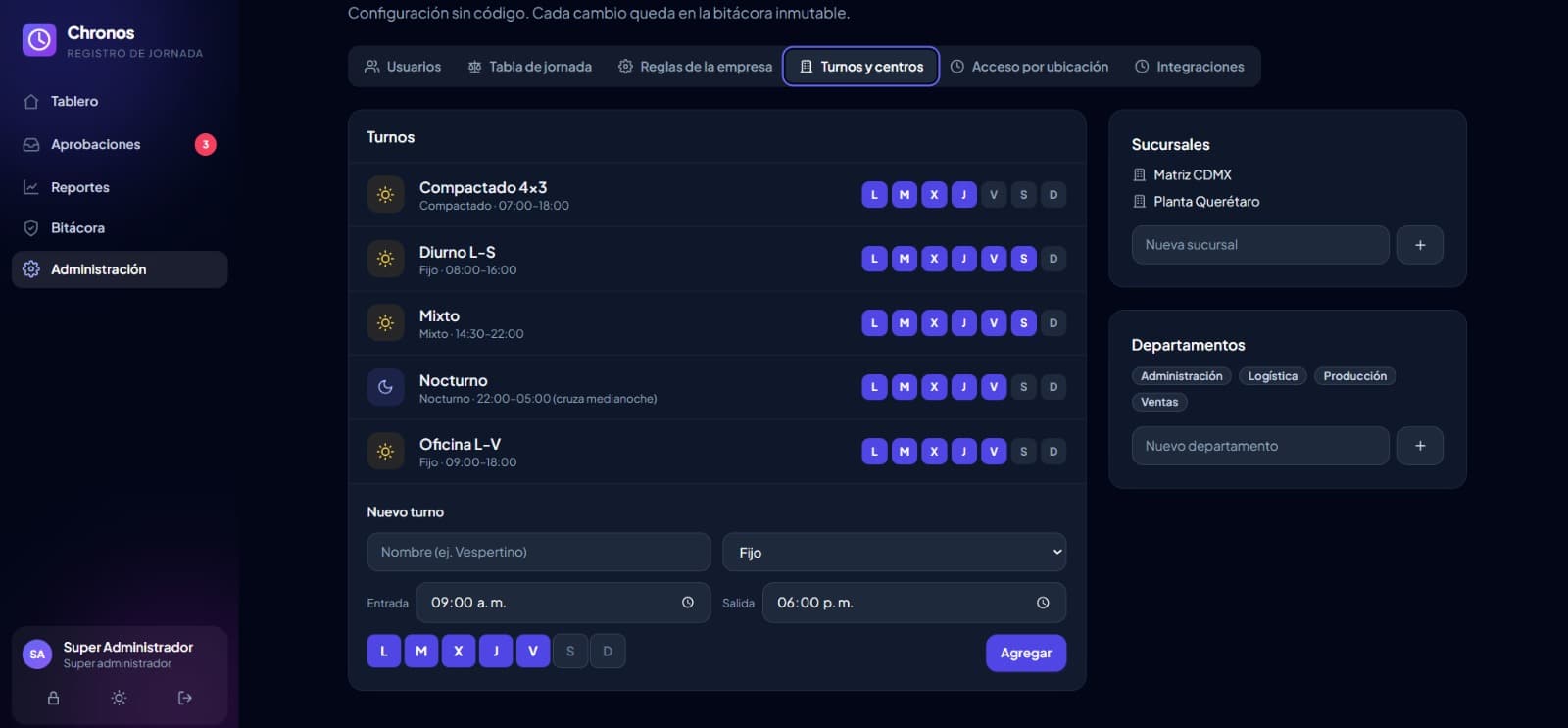 Plataforma para registro de horas para tu empresa de acuerdo a la LFT y STPS — imagen 9 de 13
