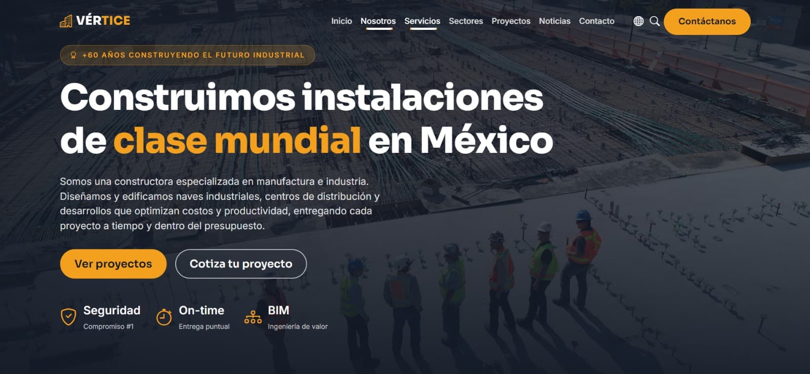 Página para atracción de clientes y posicionamiento